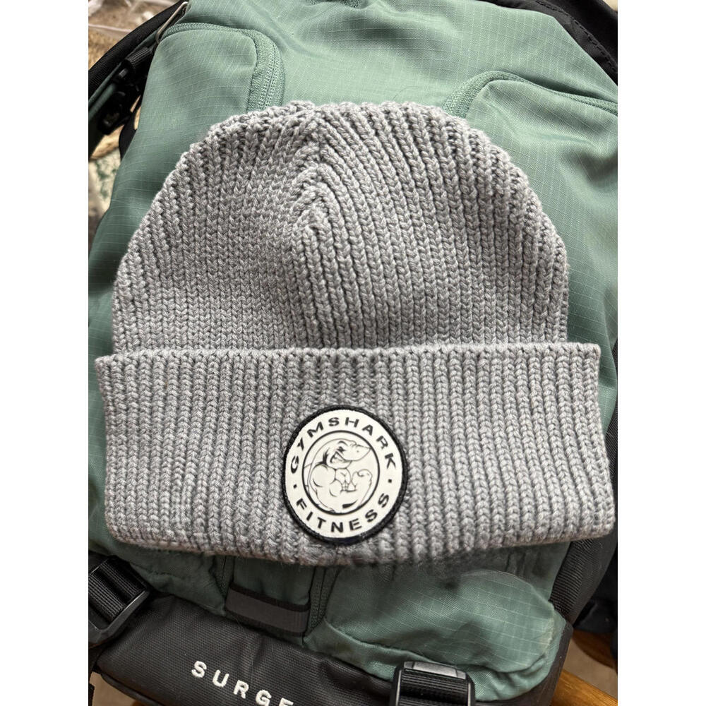 Gymshark Legacy Deep Cuff Beanie Light Grey Marl